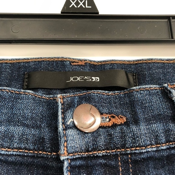 JOE'S JEANS Denim Cutoff Shorts Raw Hem 26 Dark Wash Medium Wash Stretch Denim - Picture 3 of 8